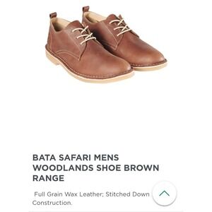 Bata Safari Woodlands Mens Brown Leather‎ Lace Up Oxfords Casual Shoes